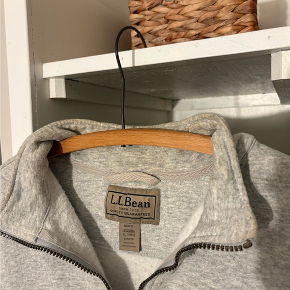 L.L. Bean Gray Full-Zip Sweatshirt - Picture 3 of 4